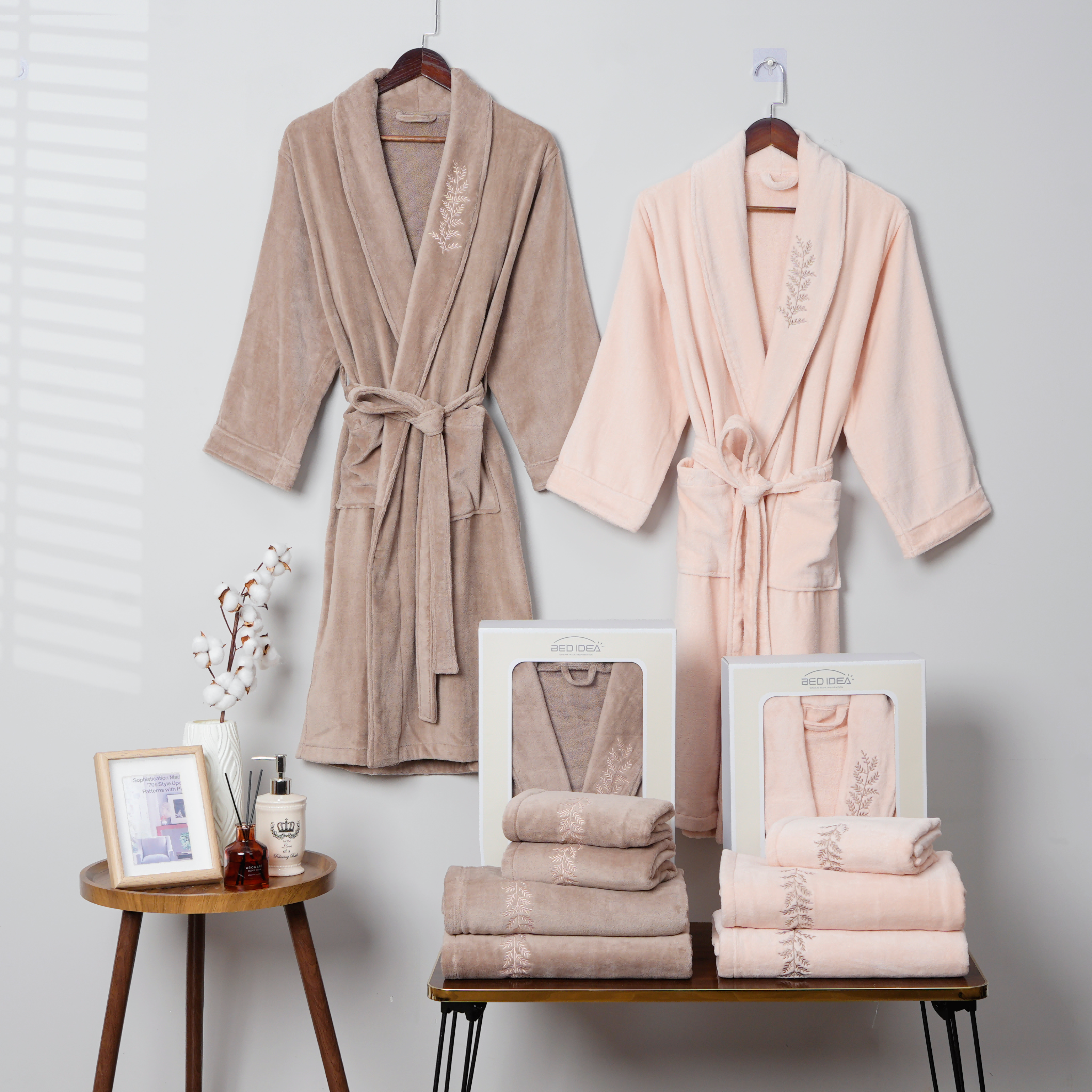Cotton Embroidery Bathrobe