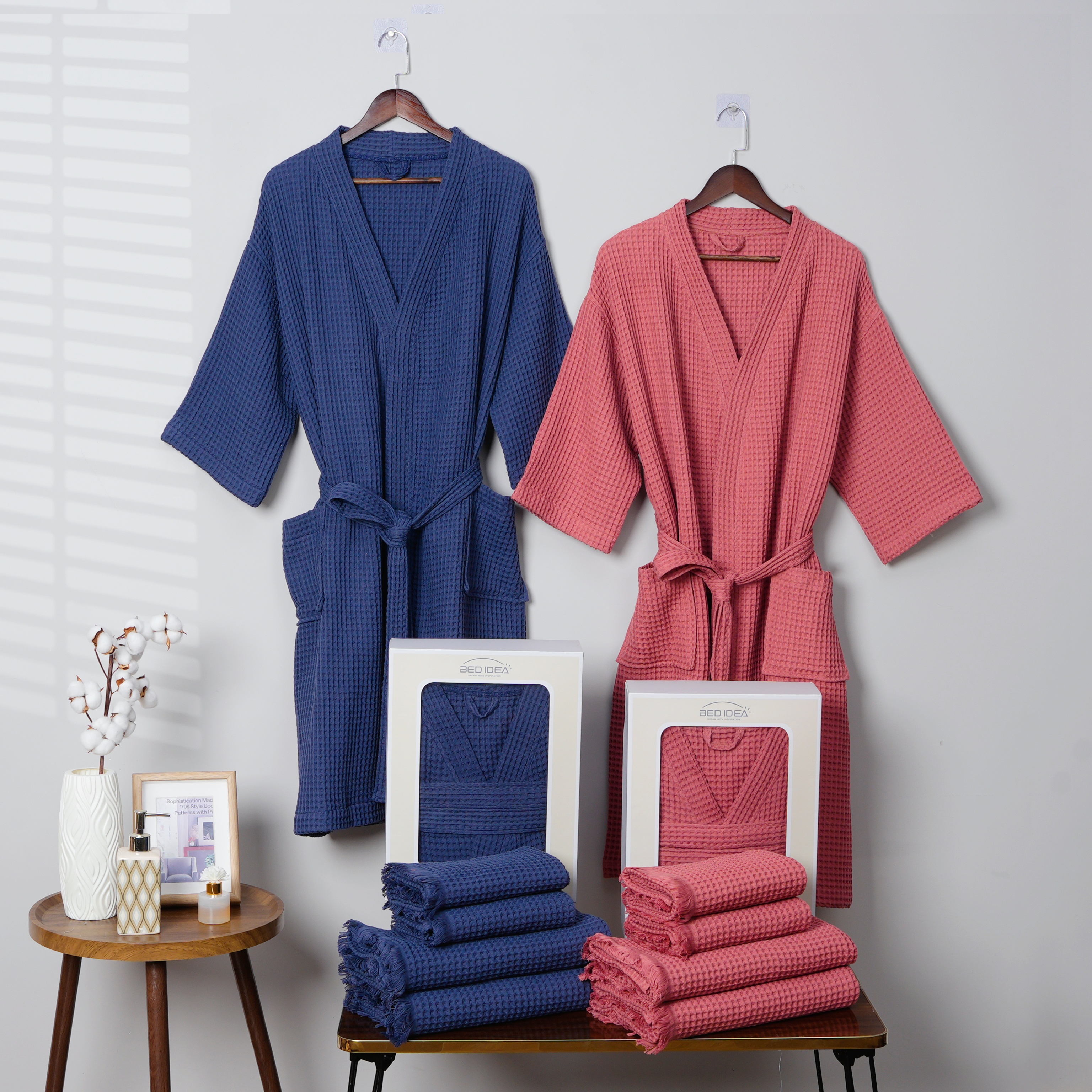 Cotton Solid Bathrobe