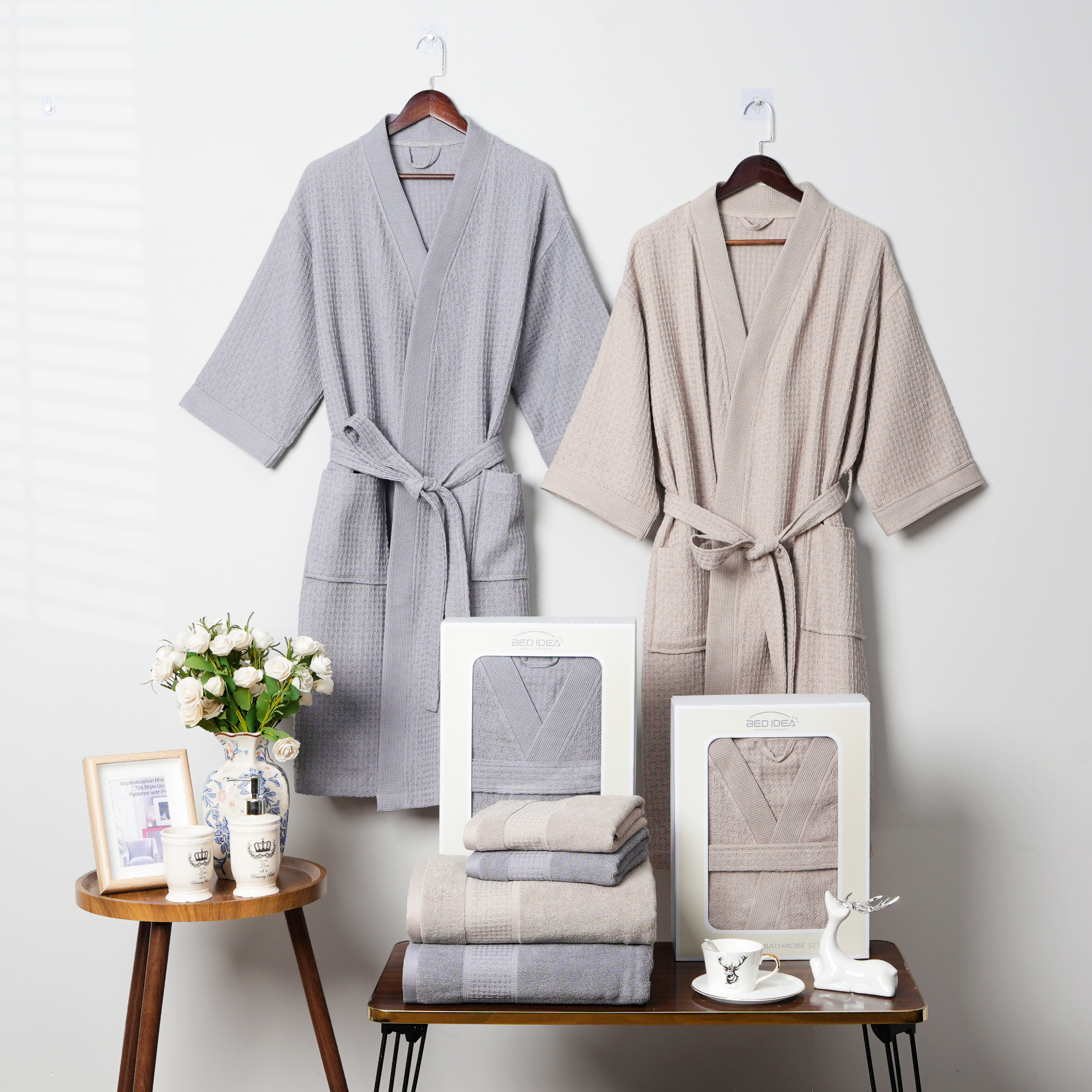 Cotton Solid Bathrobe