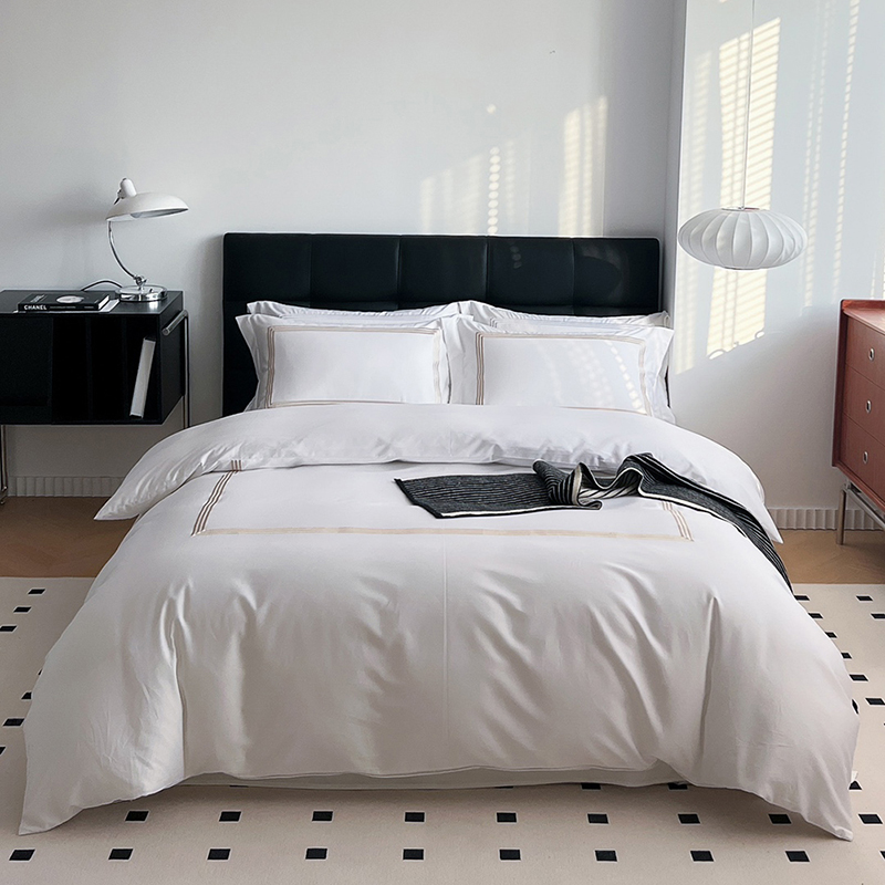 Embroidered Cotton Satin Bedding Set
