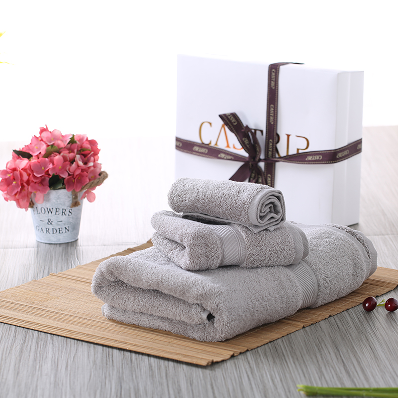 Cotton Bath Towel Set - Gray and Luxury Options