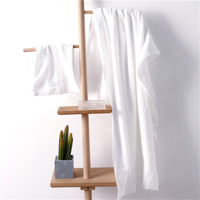Luxury White Cotton Bath Towel Sets