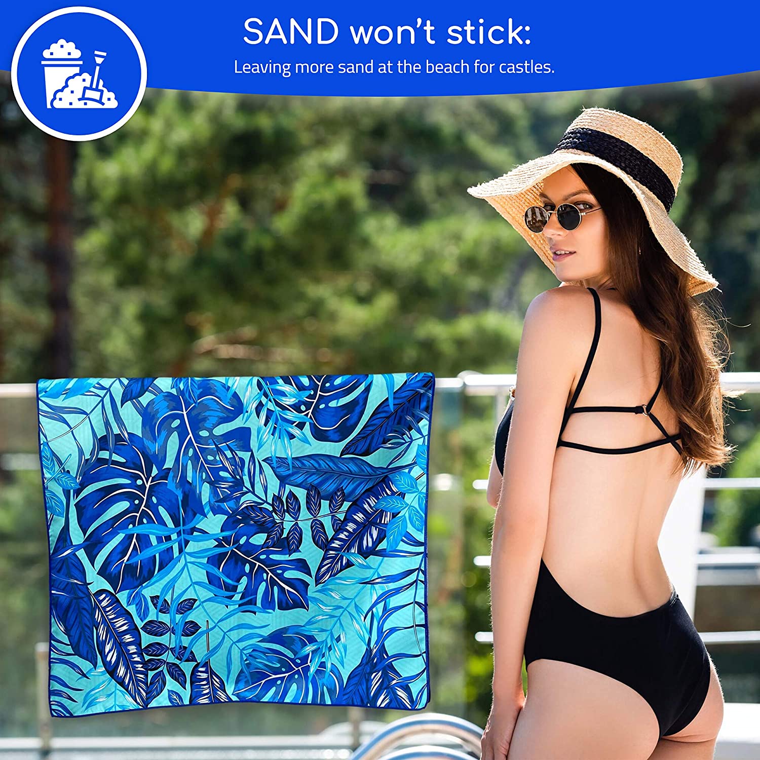 Waffle Microfiber Beach Towel