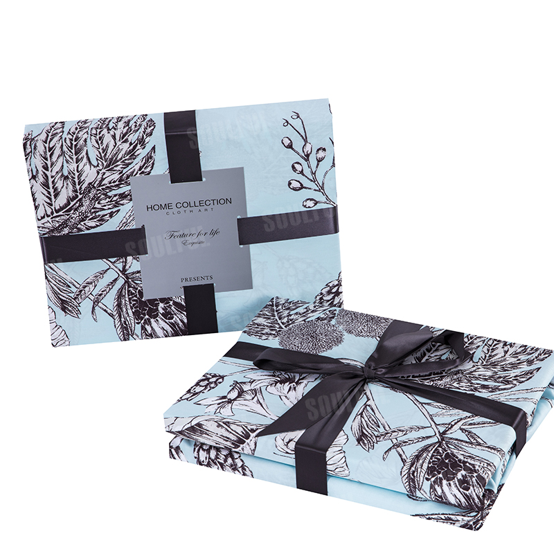 100% Cotton Bedding Set with Zipper Closure and Corner Ties