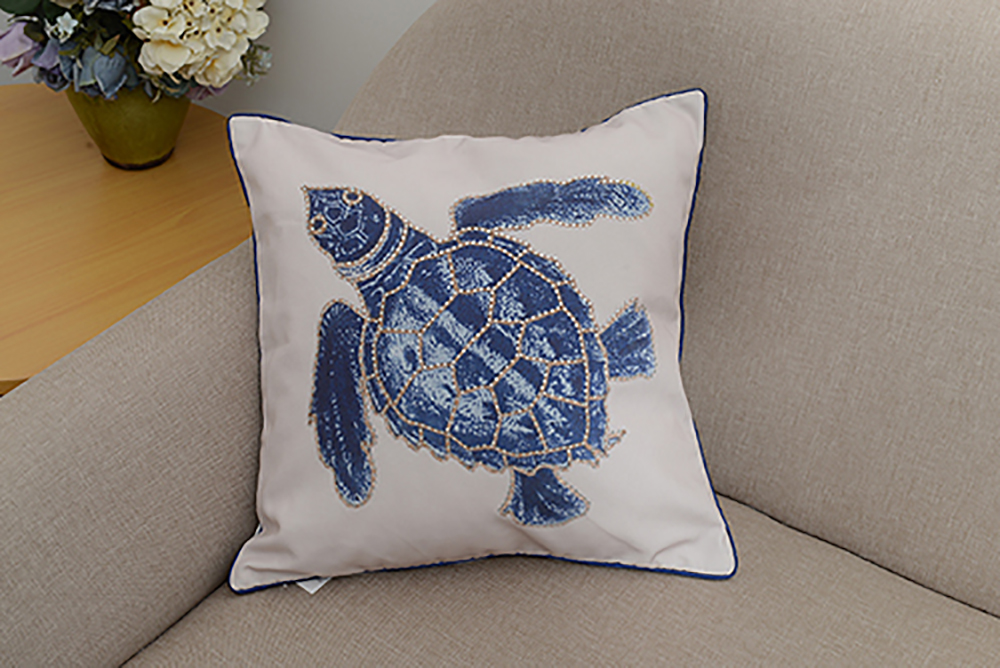 Summer Beach Sea Creature Hot Diamond Throw Pillow