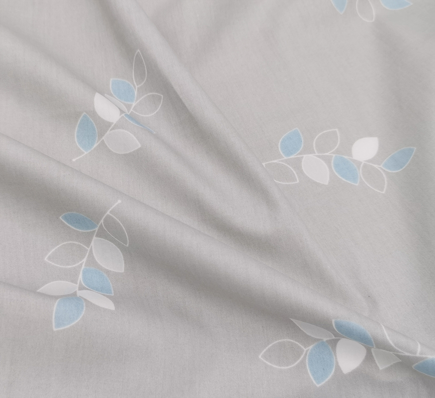 100% Cotton Leaf Print Fabric for Bedding