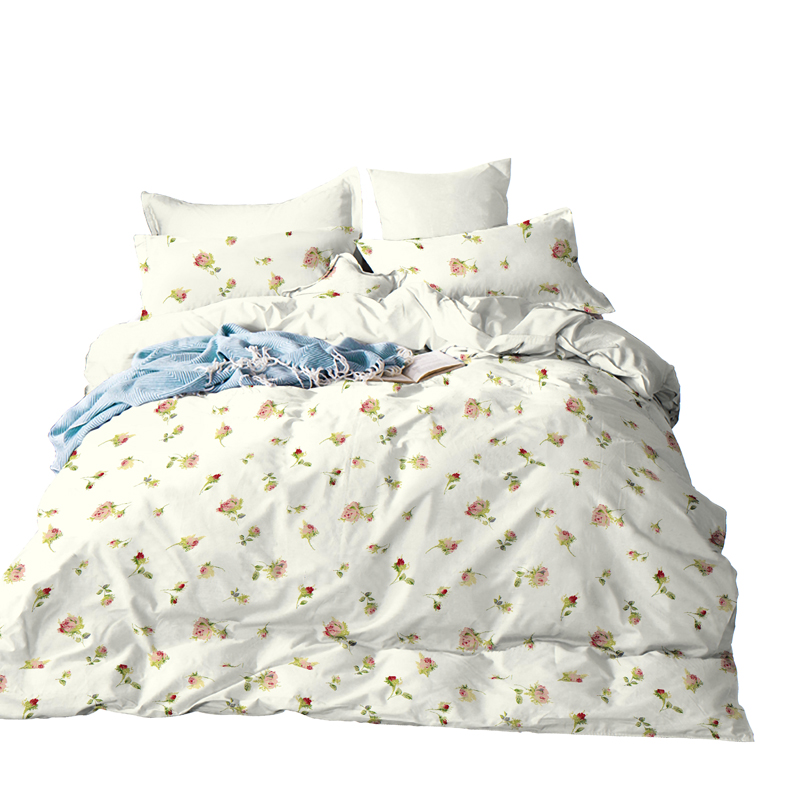 100% Cotton Rose Print Fabric for Bedding