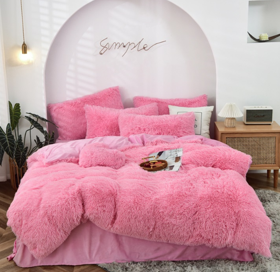 Shaggy Fleece Comforter Set