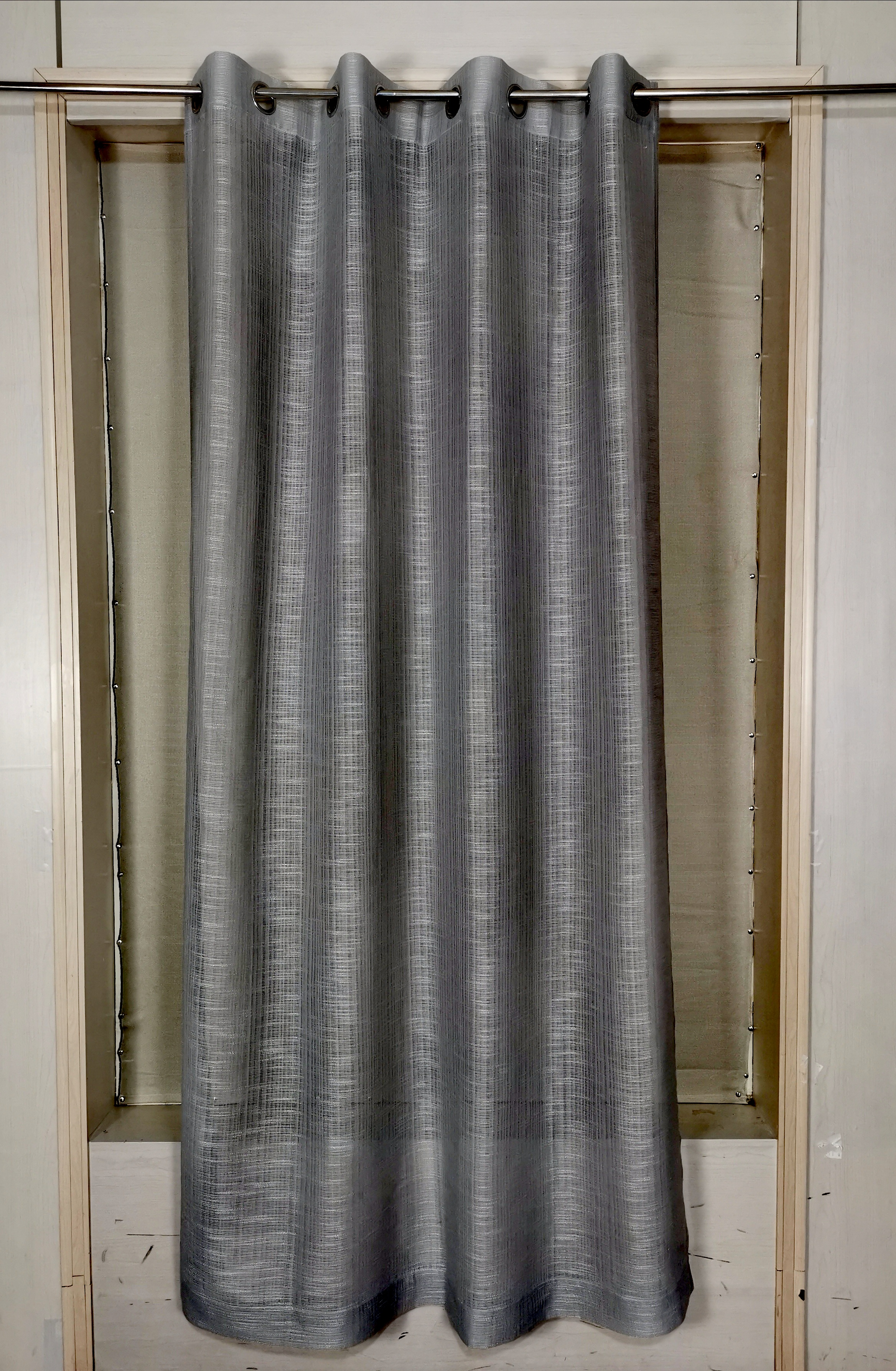 100% Polyester Solid Slub Sheer Curtain