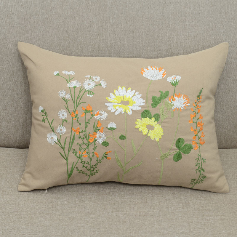 Customizable Embroidered Pillow Covers with Professional Design Services