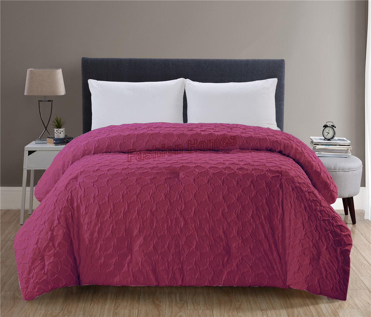 1pc Solid Embroidery Comforter Quilt Sets