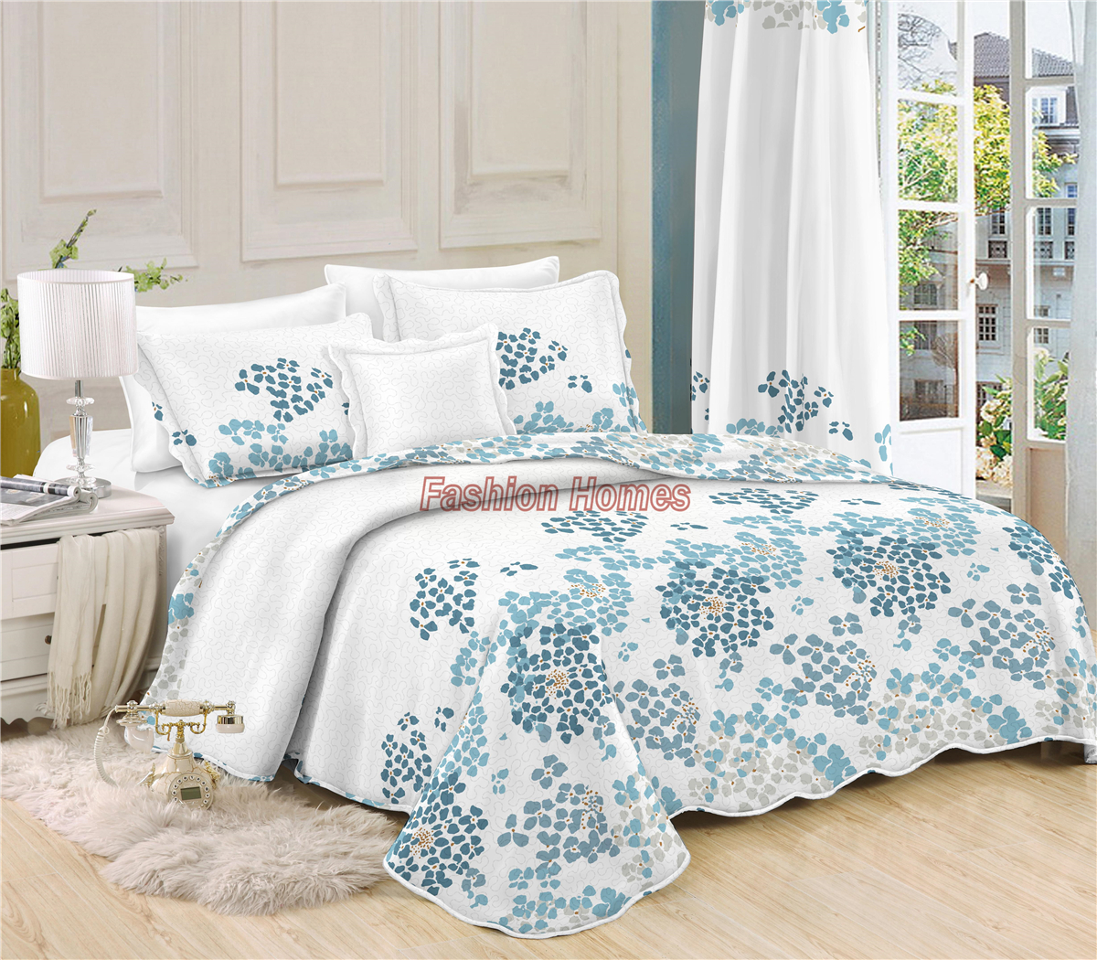 3 Piece Printed Quilt Set