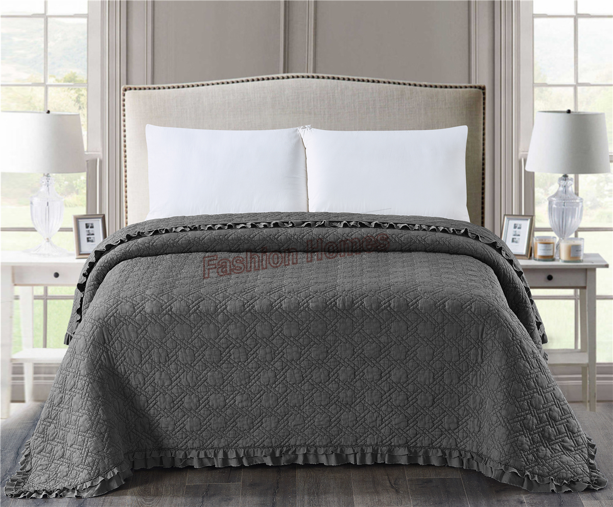 3 Piece Stone Wash Quilt Set