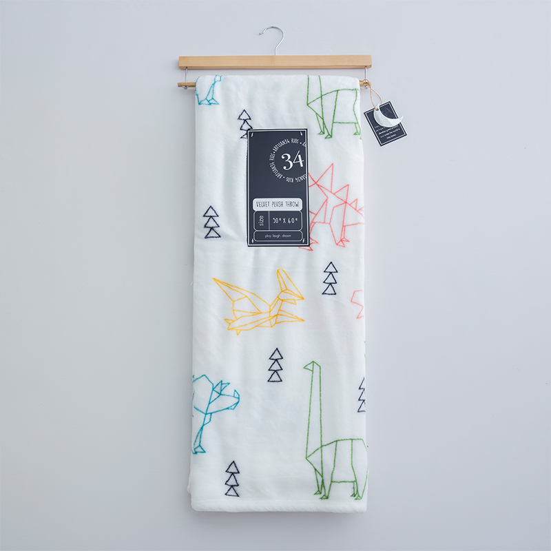 Printed Flannel Throw Blanket