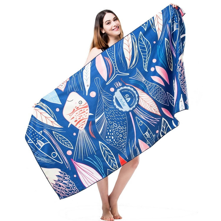 Absorbent Quick Drying Sand Microfiber Custom Beach Towel