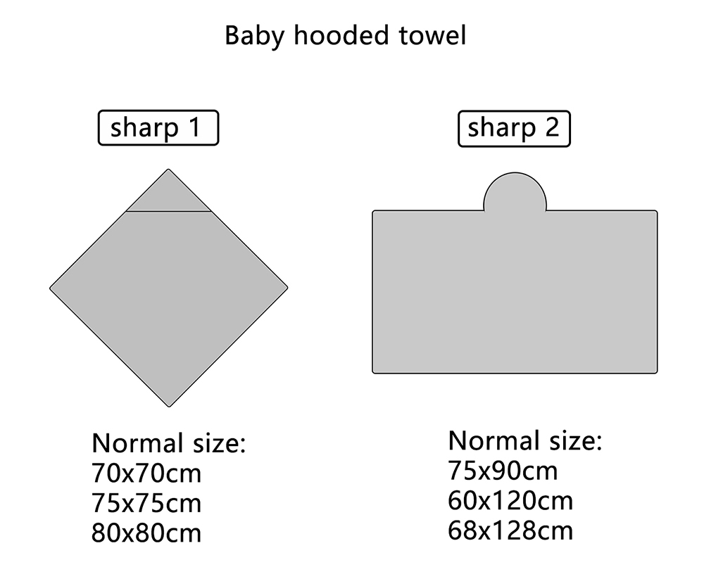 100% Terry Cotton Animal Design Hooded Bath Towel