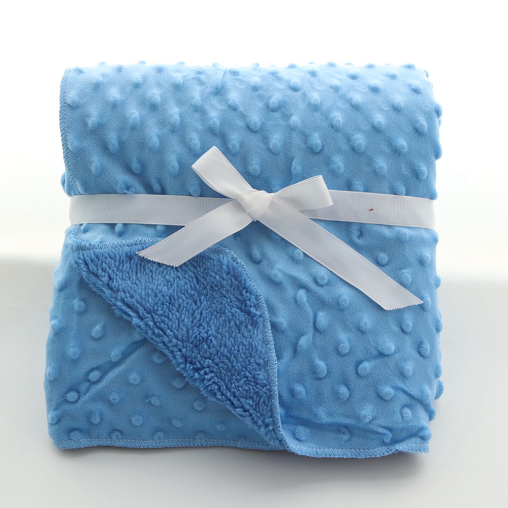 Baby Coral Fleece Double Layer Blanket for Swaddling and Bedding