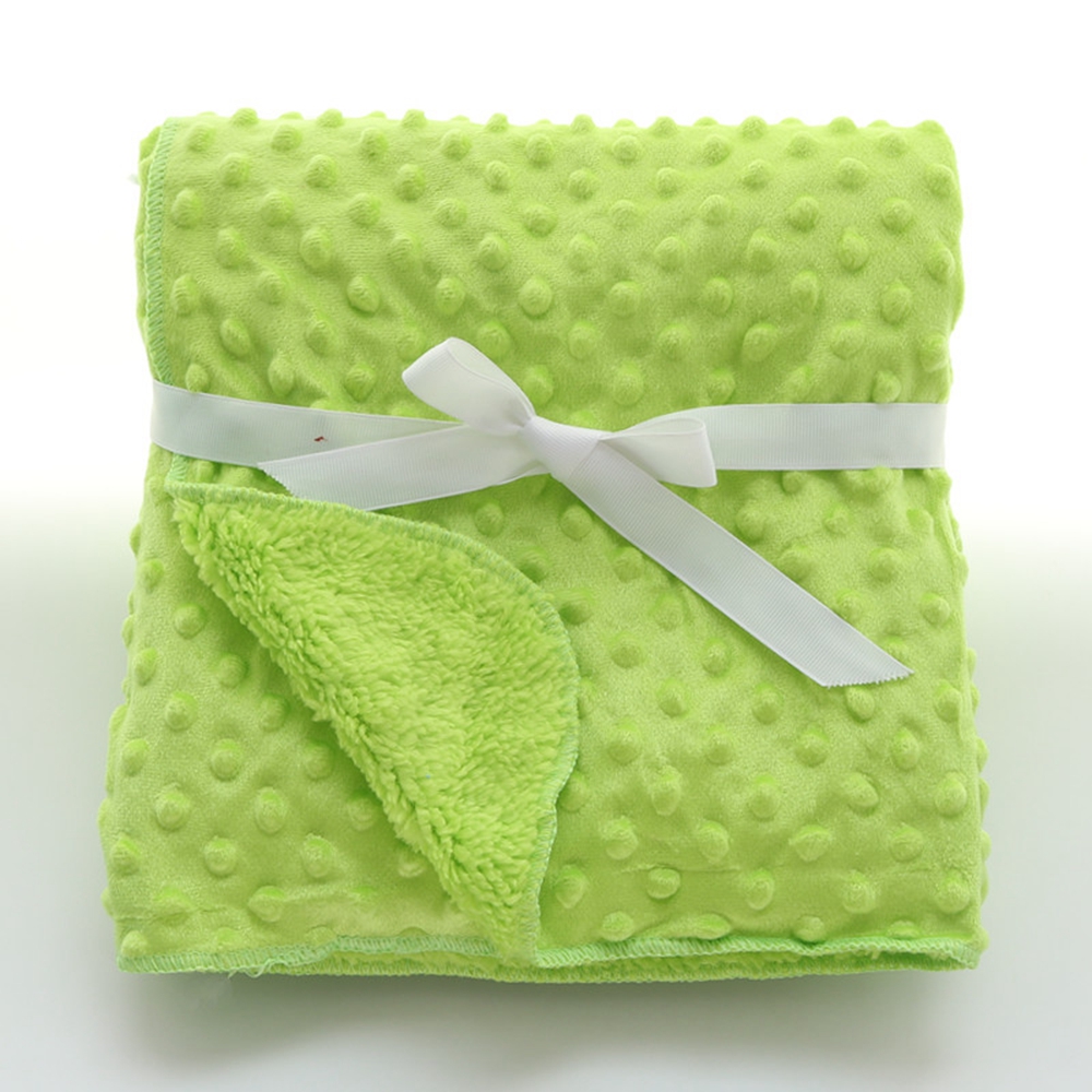 Baby Coral Fleece Double Layer Blanket for Swaddling and Bedding