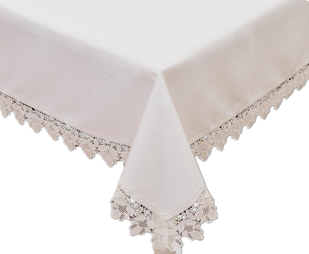 Tablecloth with lace