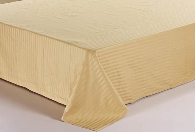 100% Cotton Light Camel Satin Stripe Sheet