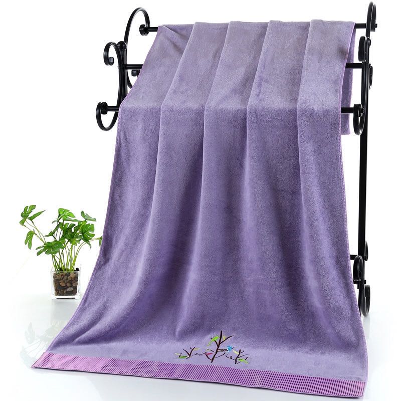 Microfiber Embroidered Bath Towels