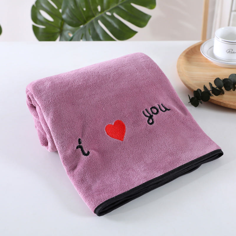 Microfiber Embroidered Customized Logo Gift Bath Towel