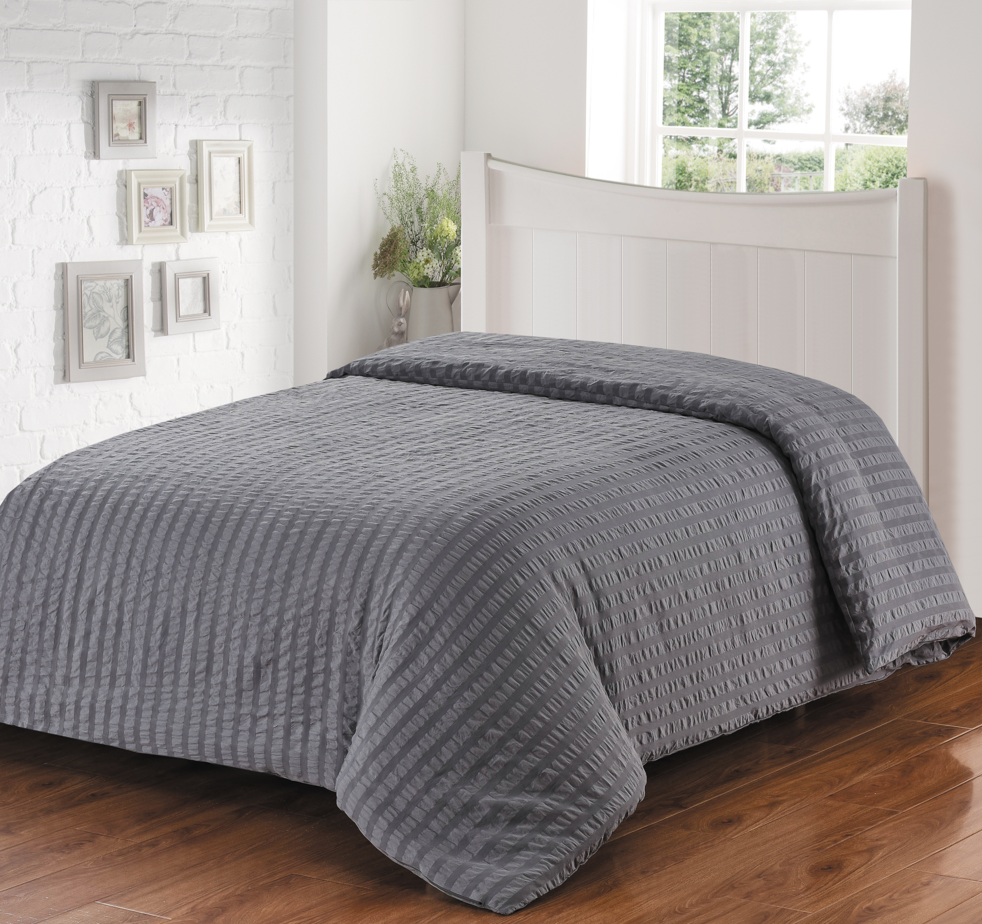 100% Cotton Seersucker Duvet Cover Bedding Set