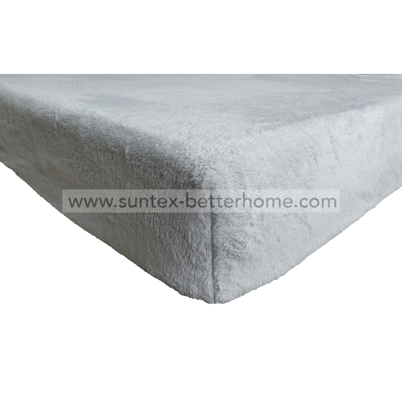 Super Warm 100% Polyester Teddy Fleece Fitted Sheet Mattress Protector