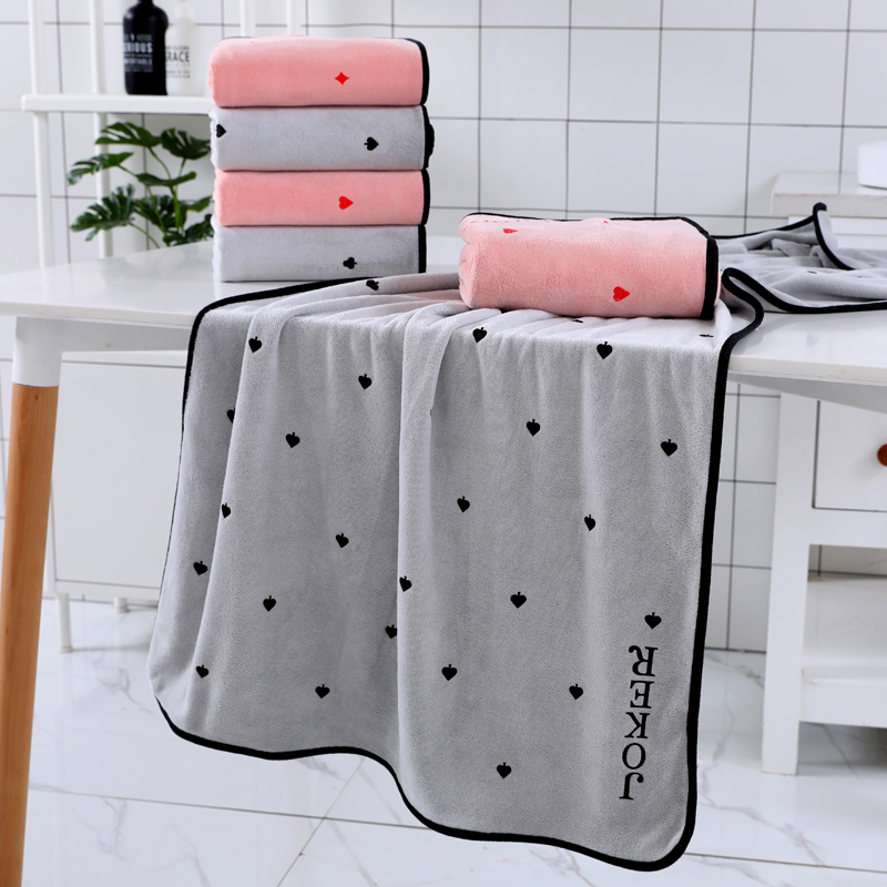 Microfiber Print Playing Card Bath Towel