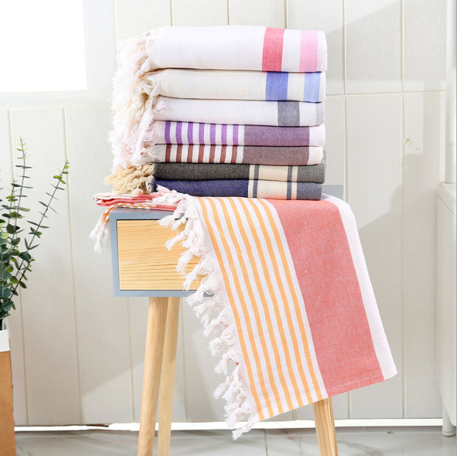 100% Cotton Tassel Turkish Jacquard Beach Towel