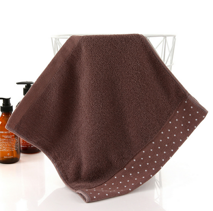 Cotton hand towel with dobby border