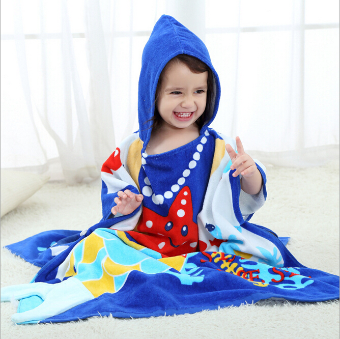 Kids Hooded Poncho Towel