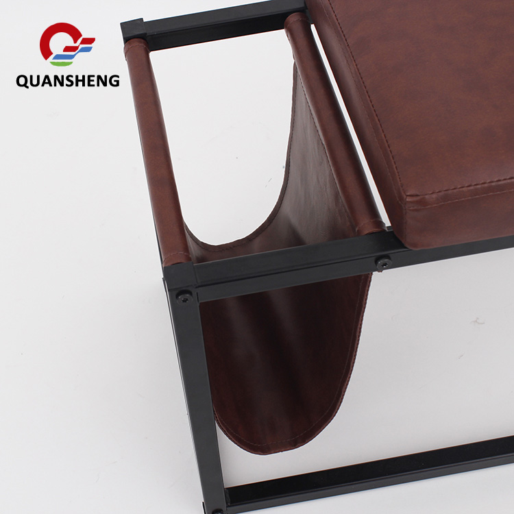 PU Leather Shoe Rack with Seating