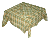 Cotton Check Pattern Tablecloth with Napkins