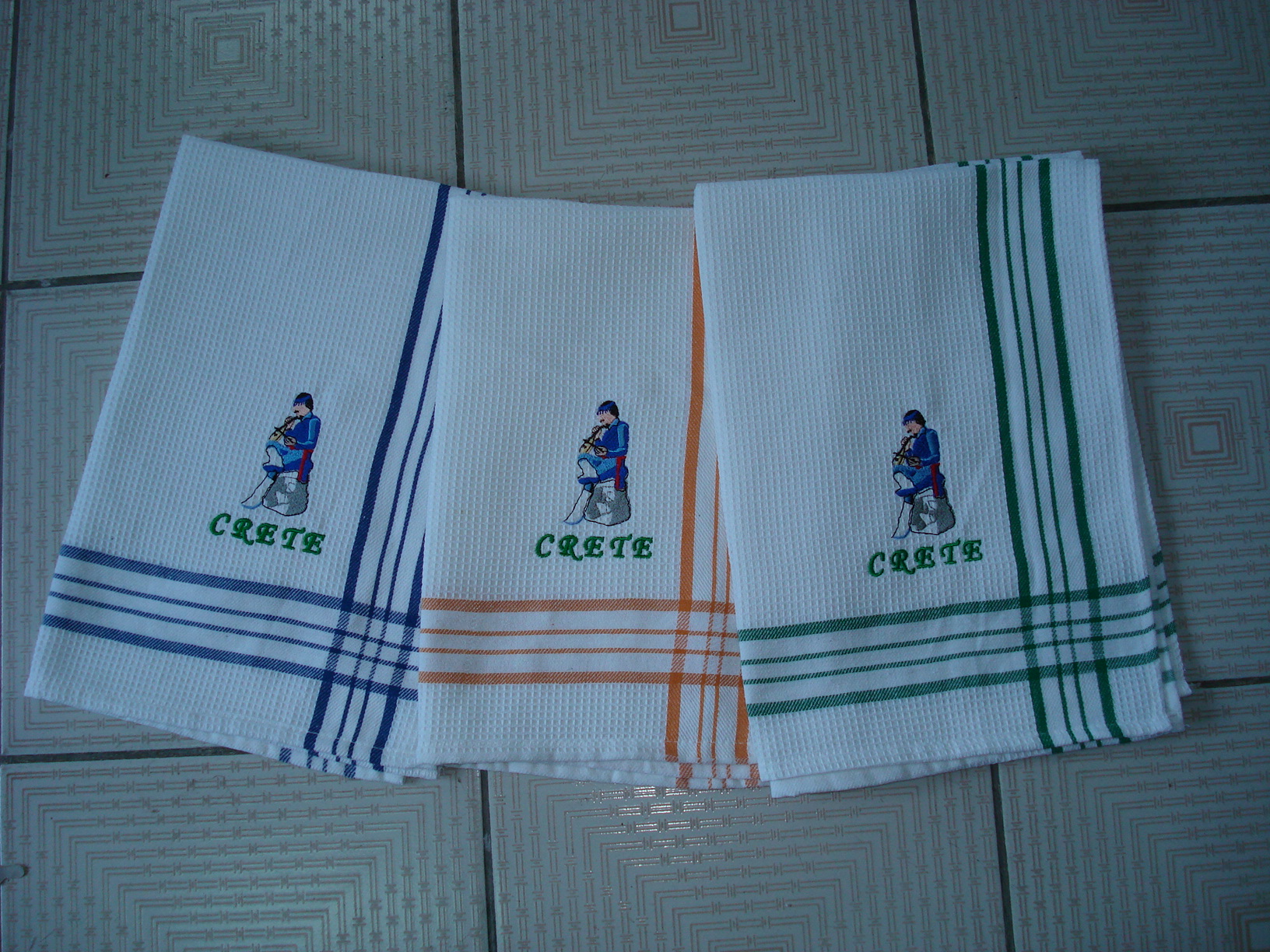 Embroidery Waffle Cotton Kitchen Towel