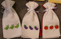 Embroidered Cotton Tea Towel