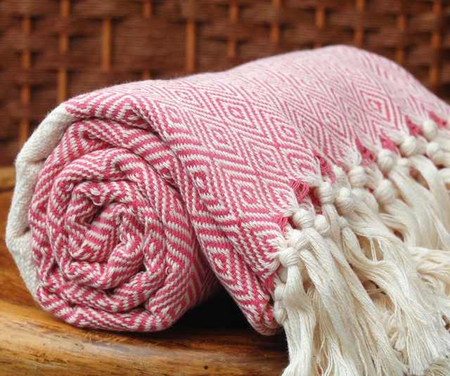 Cotton Hammam Fouta Turkish Towels with Fringe