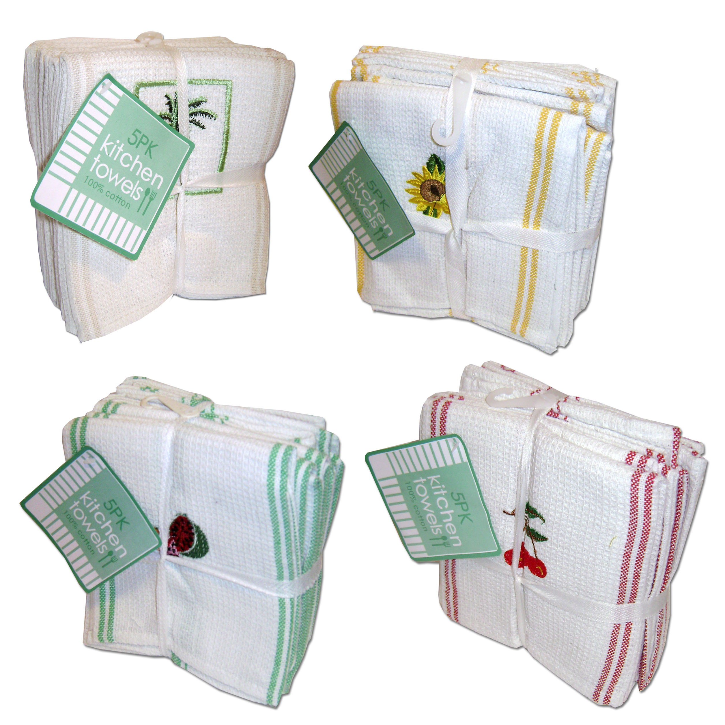Embroidery Waffle Cotton Kitchen Towel