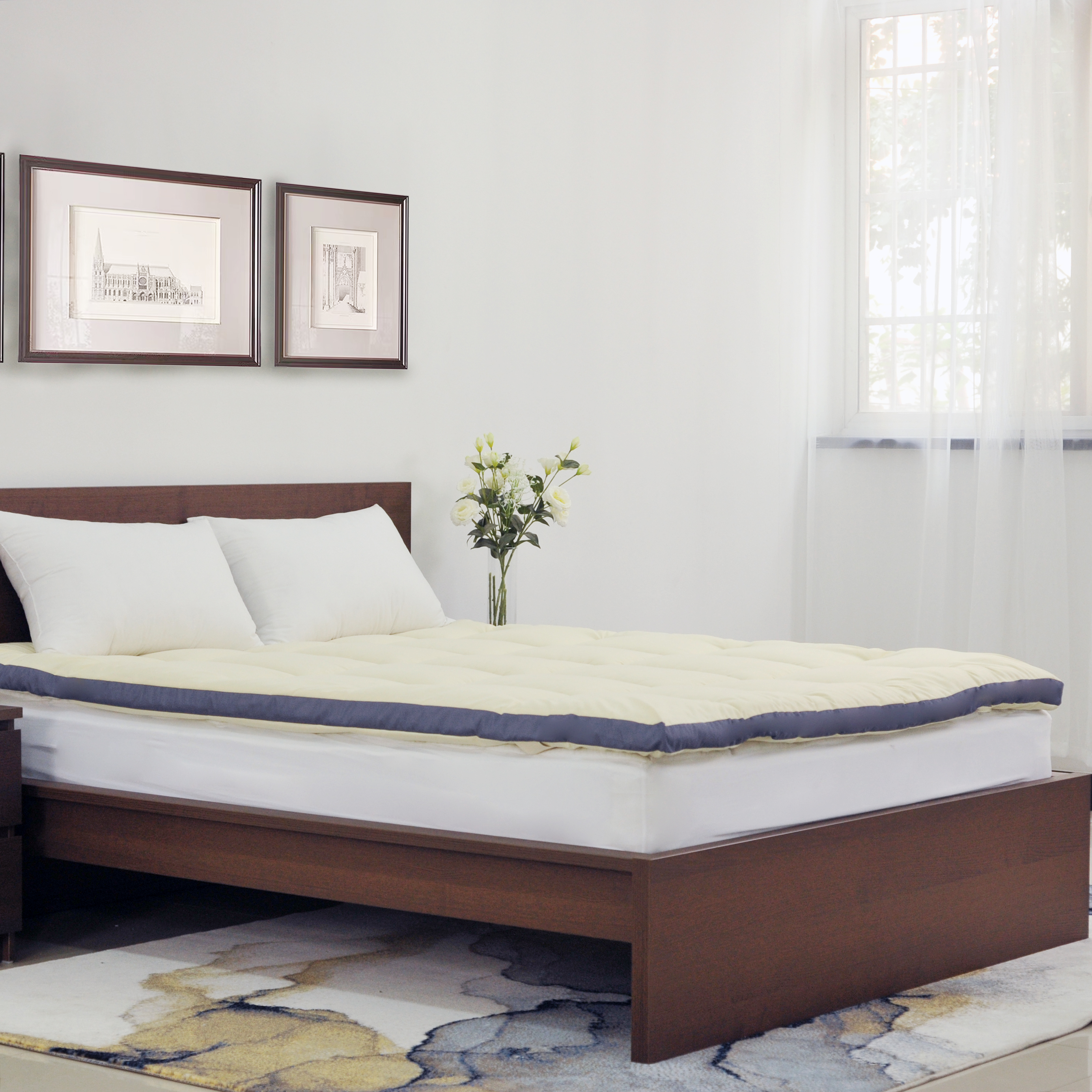 Hotel Cotton Soft Bedding Set Quilted Mattress Protector Cover
