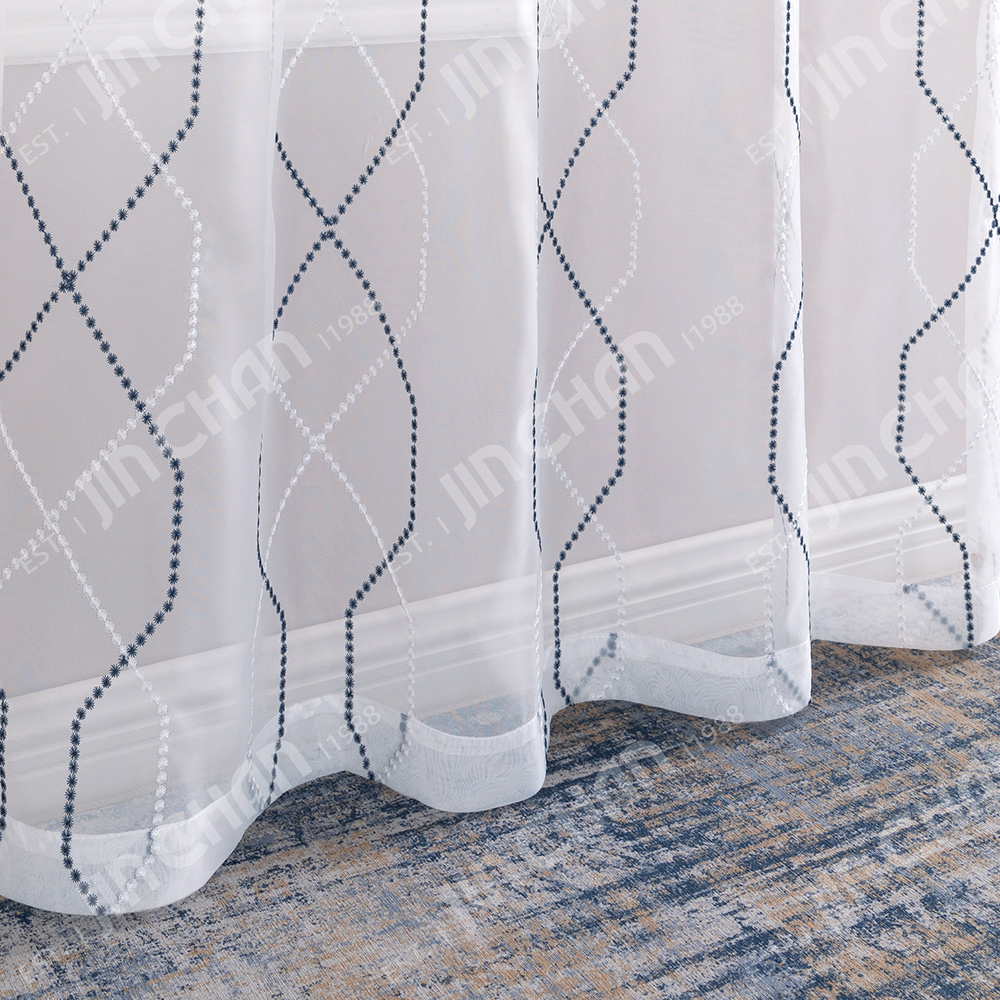 Sheer Embroidered Curtains