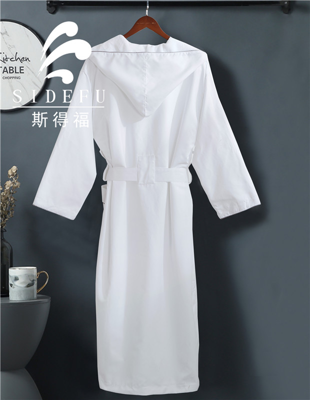 Star Hotel Hooded Microfiber Bathrobe