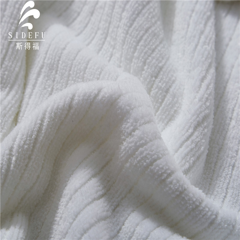 100% Cotton Hotel Velour Stripe Bathrobe