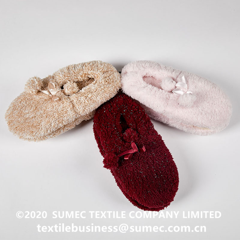 Pom-pom Lurex Ladies' Slipper Socks