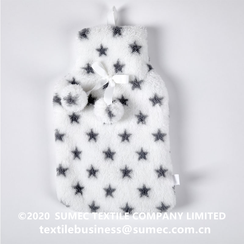 Printing Star Fleece Hot Water Bottle