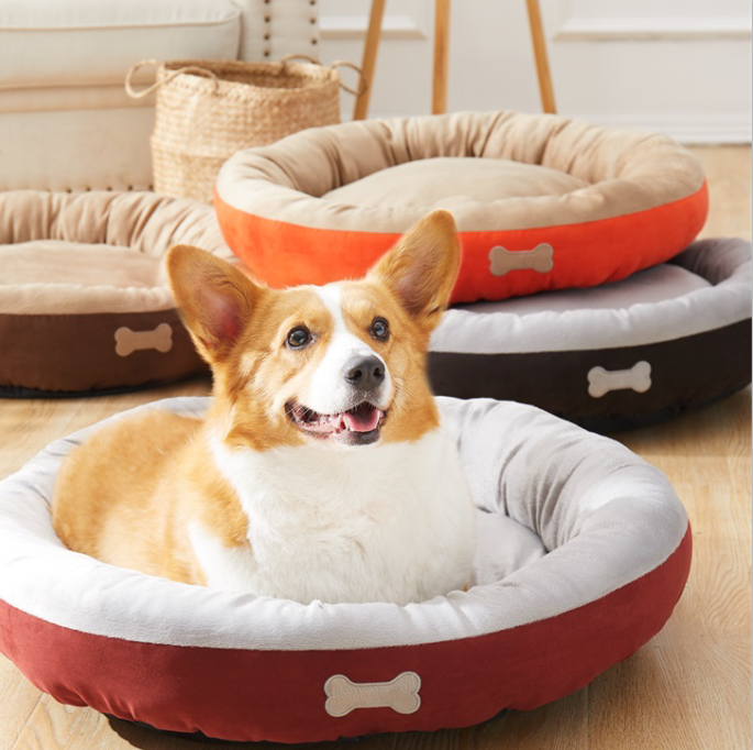 Pet Bed with Flower Design