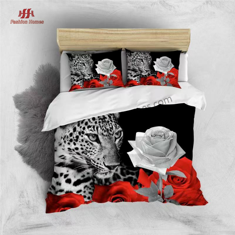 3D Digital Print Comforter/Duvet Cover with Penguin Design