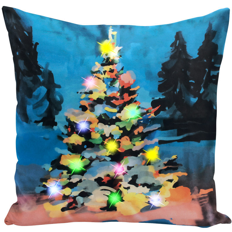 LED Printed Cushion Cover Pillowcase
