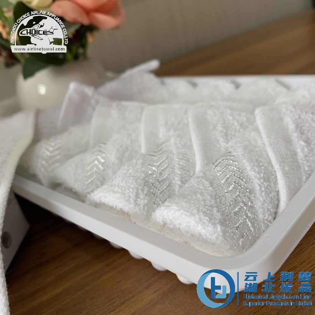 100% Cotton Satin Viscose Hot and Cold Business Class Towel