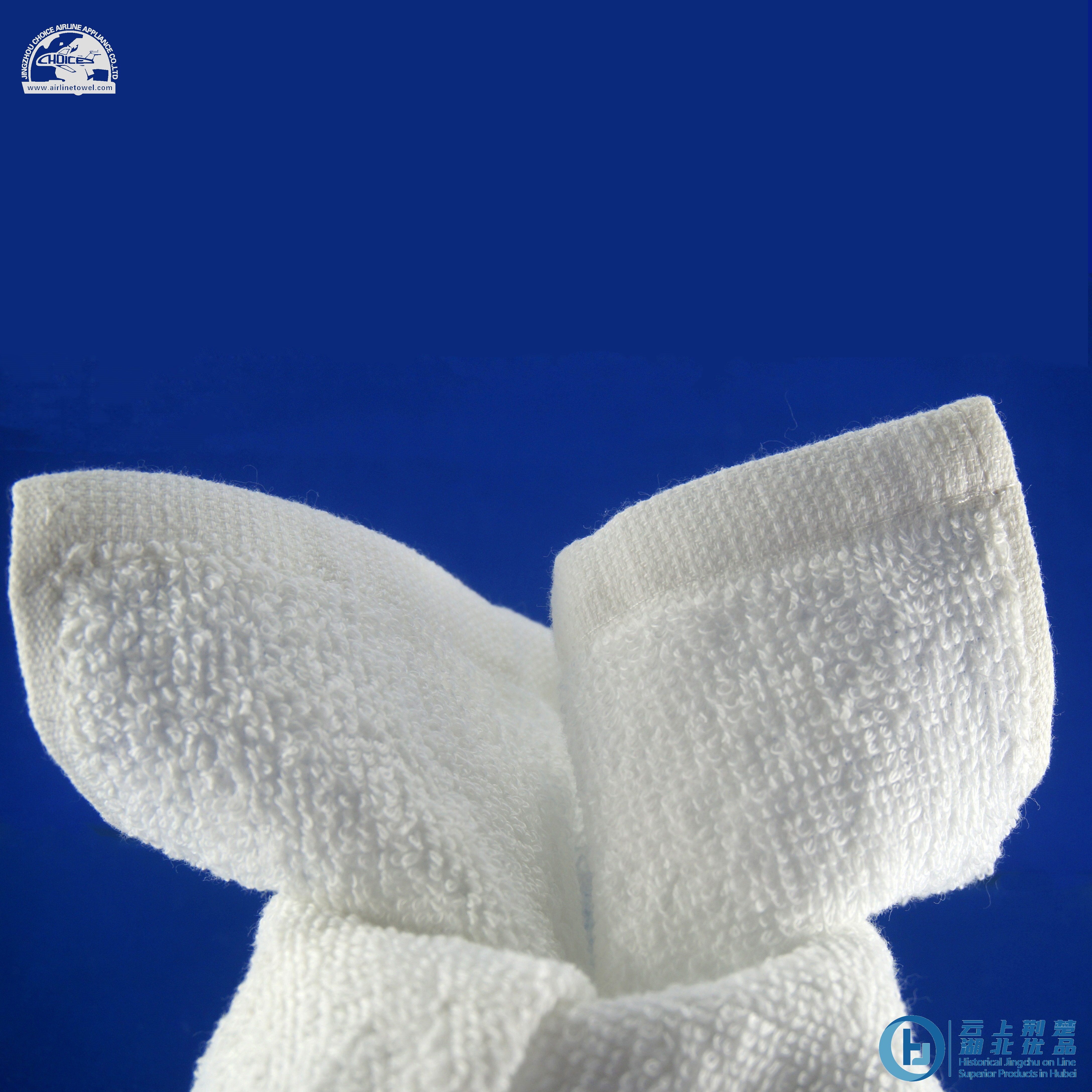 Disposable Premium Cotton White Rolled Oshibori in Tray