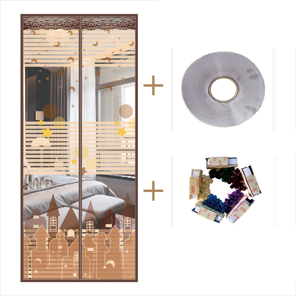 2020 Magnetic Door Screen Insect Curtain with 18 Strong Magnets